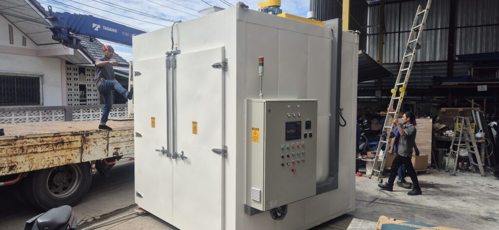 ผลิตสร้างจำหน่ายตู้อบลมร้อน อบฟิล์มหด Shlink dryer oven